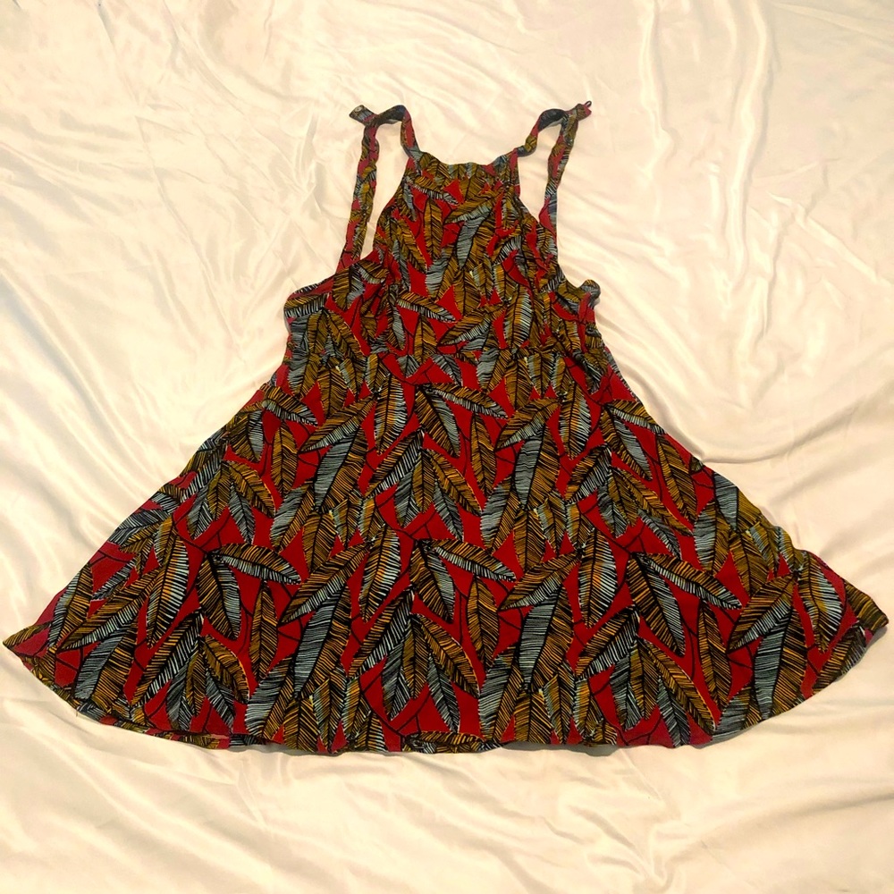 Tribal backless mini dress